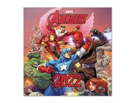 Calendario Pared 2022 30x30 los vengadoresc grupo erik incluye de regalo marvel │ anual mensual producto con licencia oficial