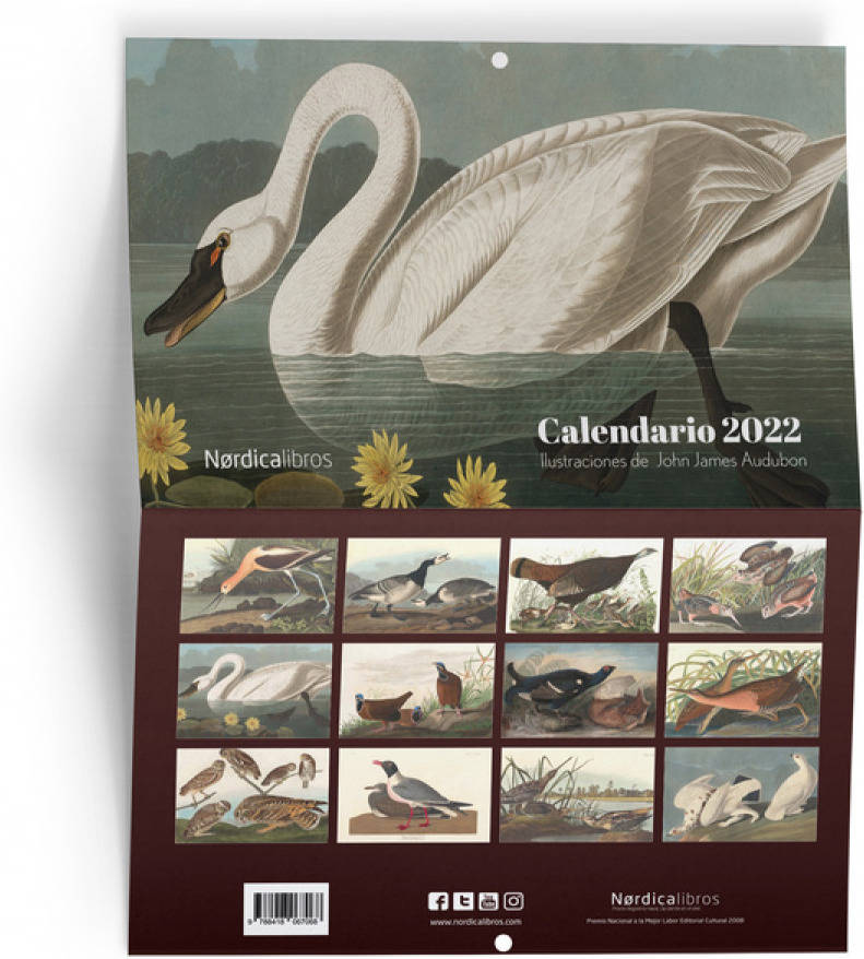 Calendario Aves De libro john james audubon español