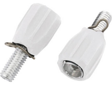 Ajustadores JAGWIRE InDex Adjusting Barrel M5-Rubber-Coated White 2Pcs (Blanco - TU)