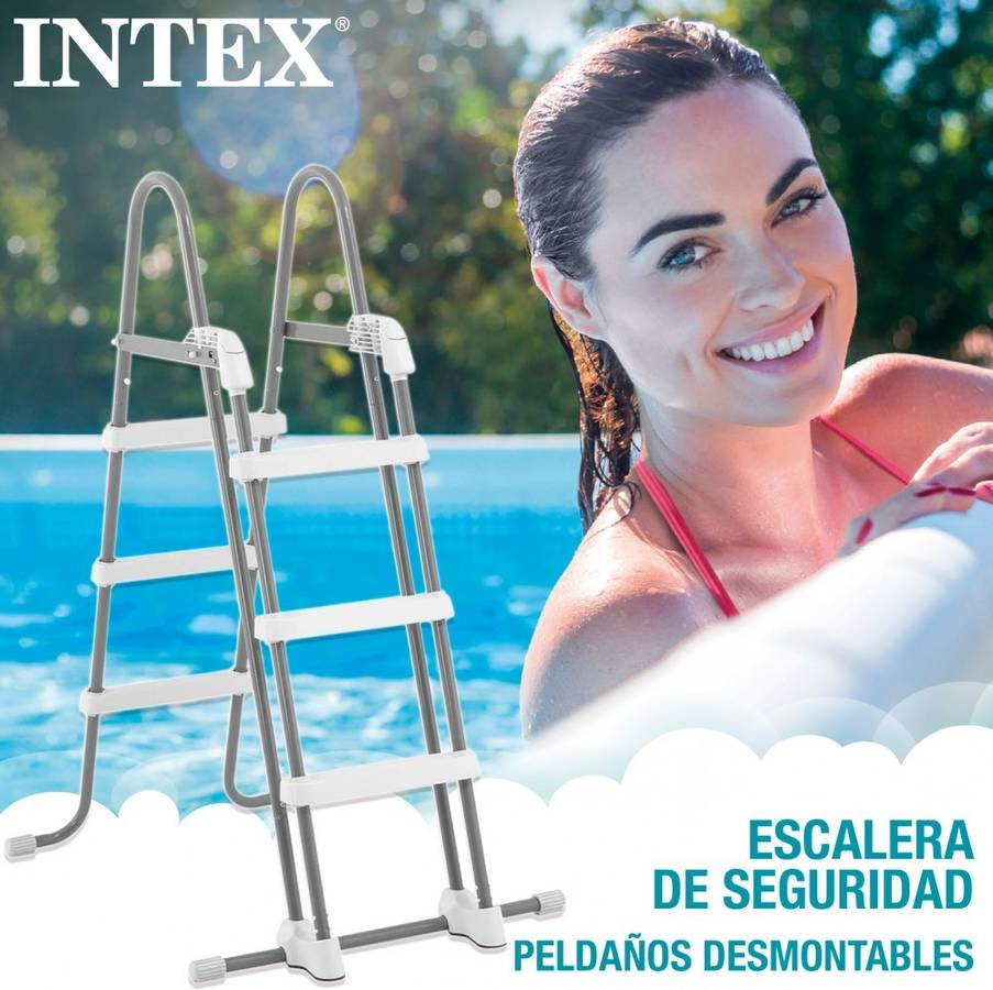 Piscina Desmontable INTEX Rectangular con bomba de filtro Prism Frame(8.418 L - PVC - 400x200x122 cm)