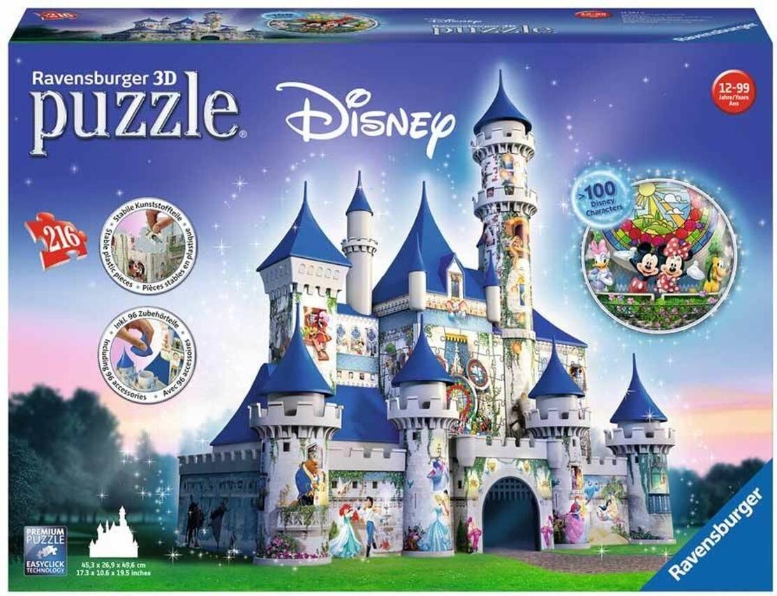 Puzzle 3D RUNADRAKE Castelo Disney (Edad Mínima: 12 - 216 Piezas)