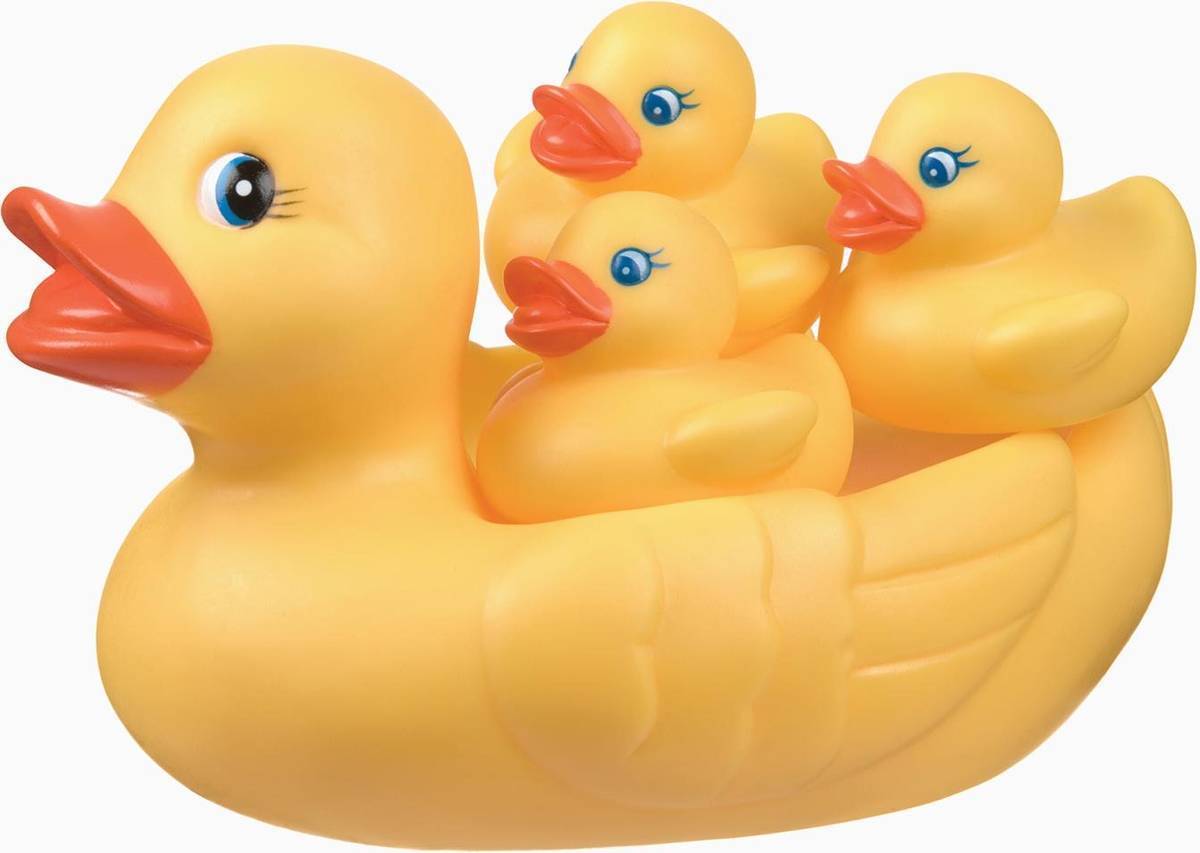 Playgro Familia De patos goma resistente al agua sin suciedad para bebé juguete baño 6