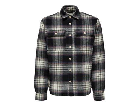 Camisa para Hombre SELECTED (L - Multicolor)