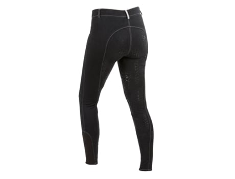 Pantalones de Niña para Equitación COVALLIERO Full Grip Basicplus Negro (13 Años)