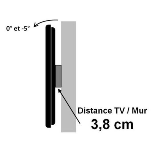 Soporte De Pared fijo kimex 0121023 pantallas 39 60 antirrobo tv 50x50mm 600x400mm