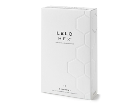 Preservativos LELO Hex Diluyente Original Extra Fuerte, Lubricante Ultrafino para Hombres (Caja de 12)