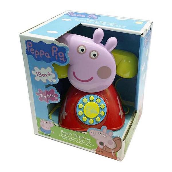 Teléfono Peppa Pig (Edad mínima: 18 meses - 29,5x7,5x38cm - Idioma: inglés)