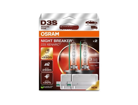 Kit 2 Lámparas D3S 42V/35W OSRAM Night Beaker 220 HB