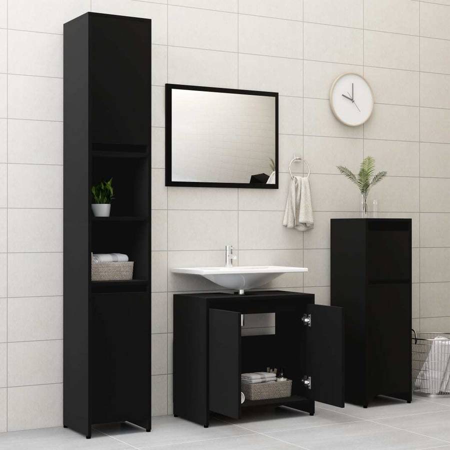 Conjunto de Muebles de Baño VIDAXL 802652 (Madera Aglomerada)