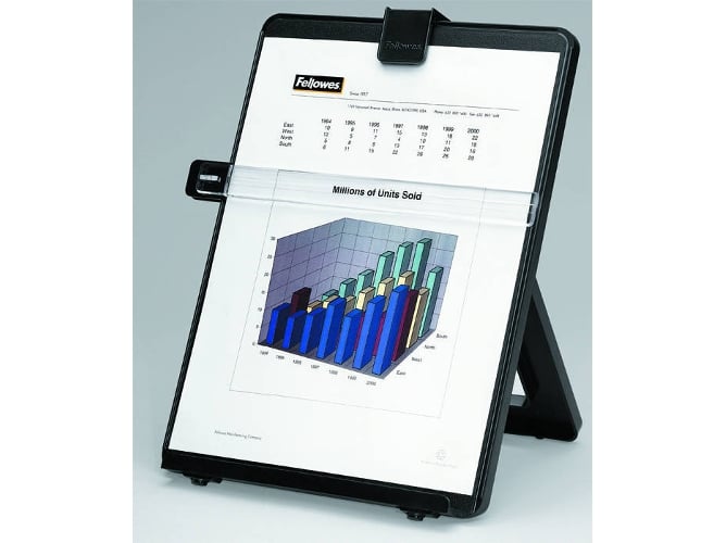 Fellowes Atril A4 de sobremesa para documentos ajustable en altura y con lectura 21106