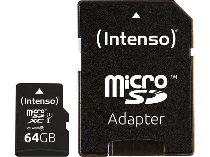 Intenso Premium Microsdxc memory card adaptador incluido class 10 uhsi 64 gb negro. tarjeta de memoria 64gb cl10 3423490