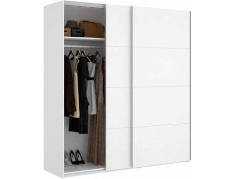 Armario Slide 180cm 2 puertas correderas blanco homekit brillo 180x204x65cm ropero 204x180x65cm