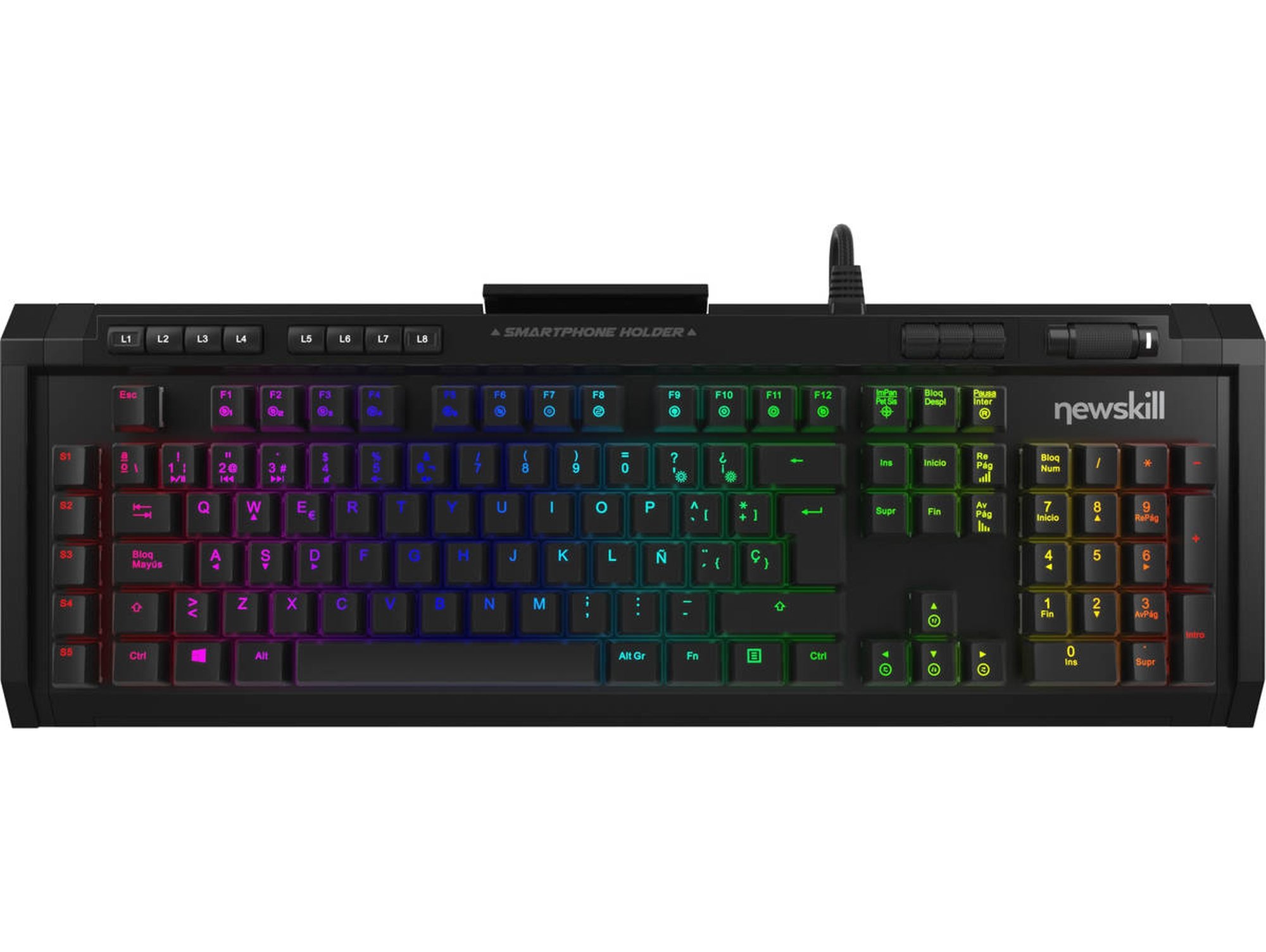 Teclado Gaming NEWSKILL Teclado Gaming NS-KB-AURA (Layout Español)