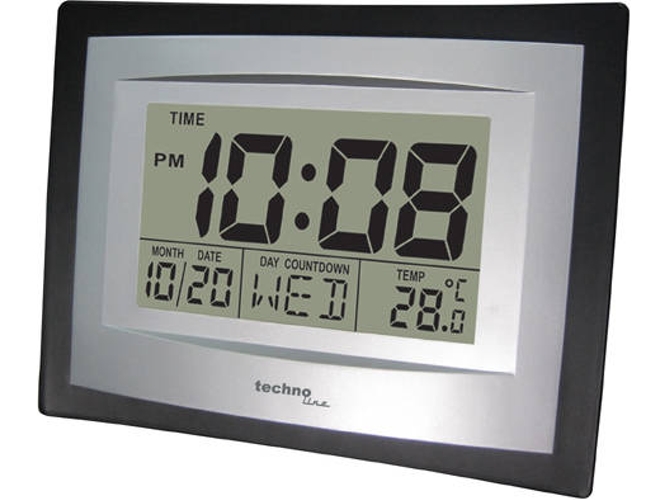 Technoline Ws 8004 reloj de cuarzo color plateado y negro