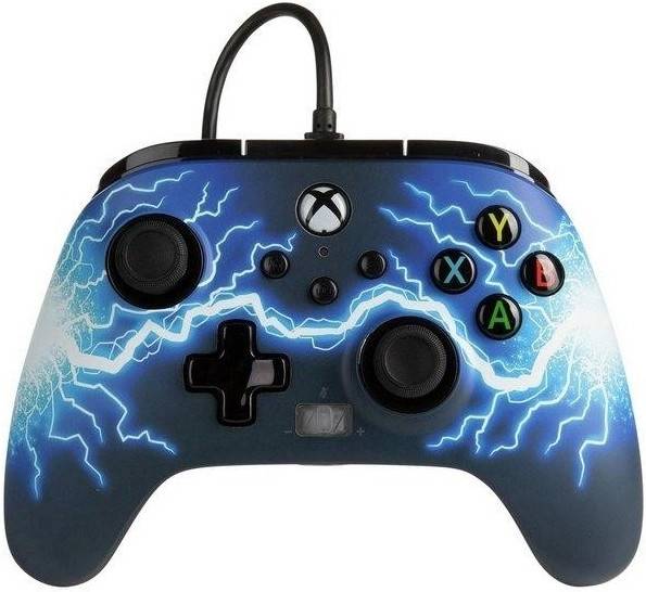 Mando con Cable POWERA Arc Lightning (Xbox Series S/X - Azul)