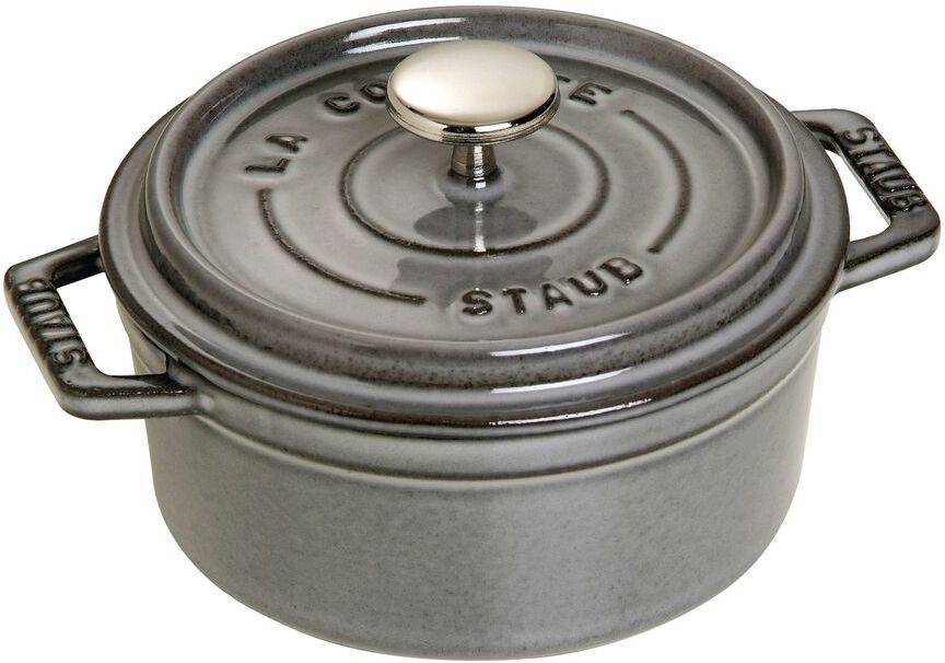 Staub Cocotte Mini de hierro fundido redonda 12 cm 025 l gris