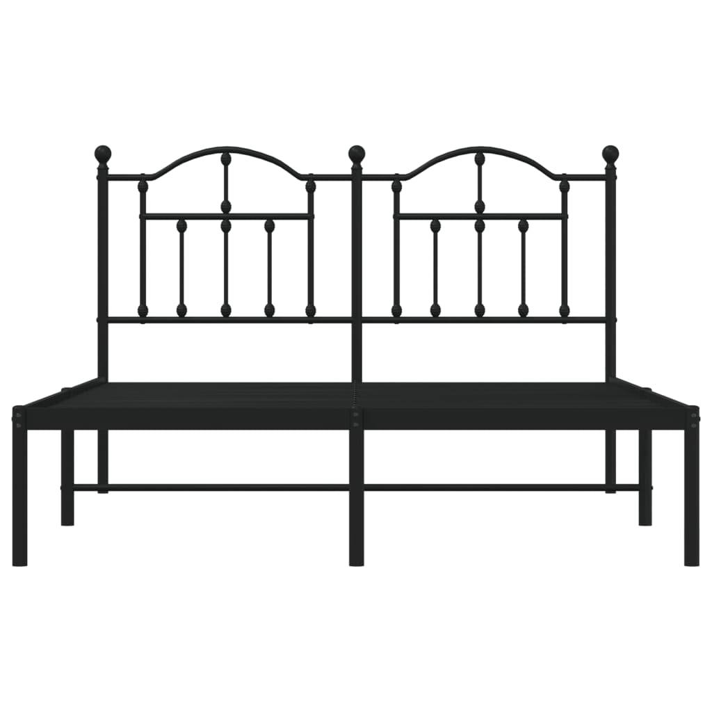 Maison Exclusive Estructura de cama de metal negro 135x190 cm