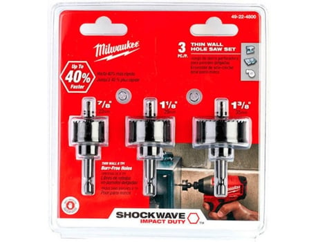 Coronas MILWAUKEE (3 Piezas Shockwave Impact)