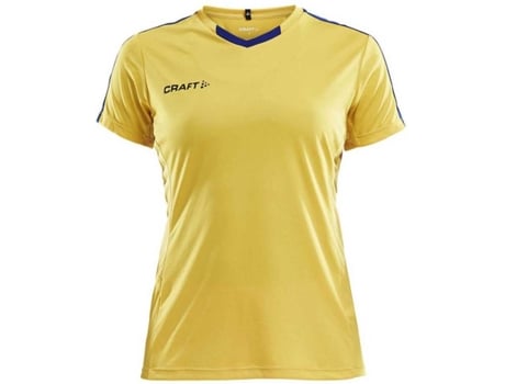 Camiseta de Mujer para Fútbol CRAFT Progress Contrast Amarillo (XS)