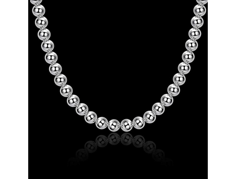 Collar de cuentas de Buda Hollow 10m PLATA SPHERICAL N097-2 LKNSPCN097