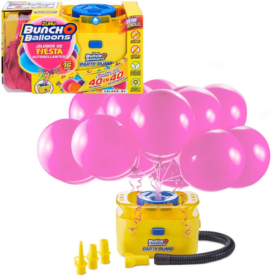 Inflador Eléctrico + 16 Globos ZURU (Edad Mínima: 8 Años)