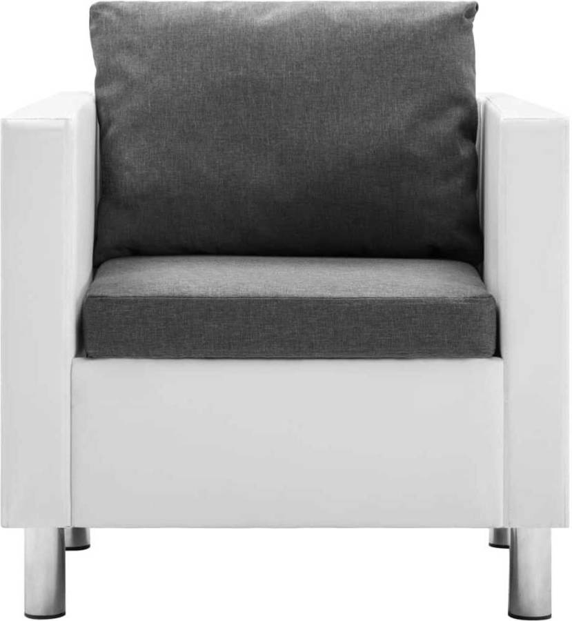 Vidaxl Cuero Blanco gris claro asiento sofá hogar artificial y de