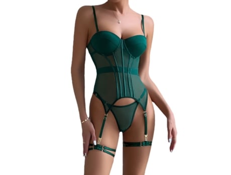 Conjunto De Lingerie PETHUEL Con corpiño y tanga QQFZ-C71-0511-5 verde