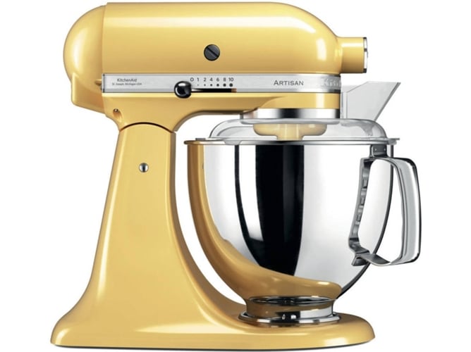 Robot De Cocina linea artisan amarillo kitchen aid 5ksm175psemy acero inoxidable 10 velocidades majestic yellow amasadora con bol 4 300 4.8