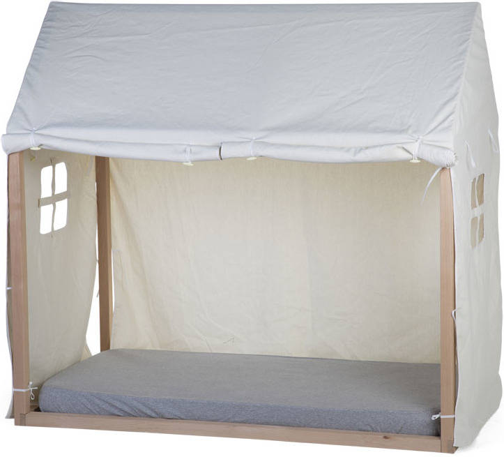 CHILDHOME Cubierta para cama en forma de casa blanco 150x80x140 cm