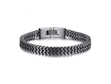 Pulsera elegante para hombres de acero inoxidable Bali Bali Cadena de cola de zorra Pulsera de alternancia