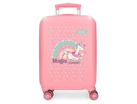 ENSO Maleta De Cabina ABS Rígida Magic Summer Rosa