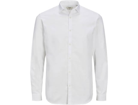 Camisa JACK & JONES Algodón Hombre (L - Blanco)