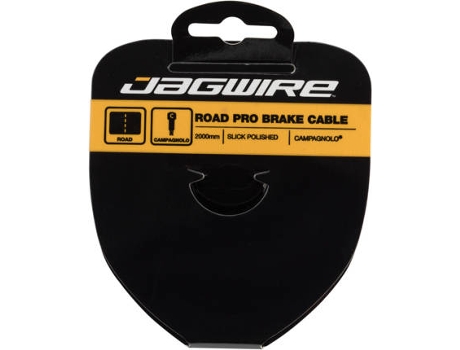 Cable de Freno JAGWIRE Road Brake Cable-Pro Polished Slick Stainless-1.5X2000Mm-Campagnolo (Negro, Amarillo - TU)