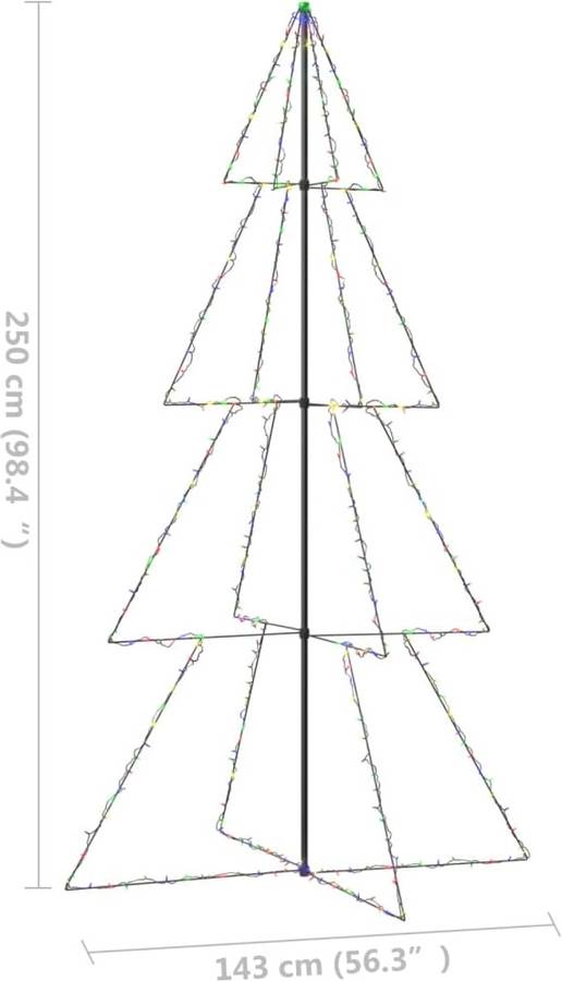 Árbol de Navidad VIDAXL con Luces LED (Verde - 143x250 cm)