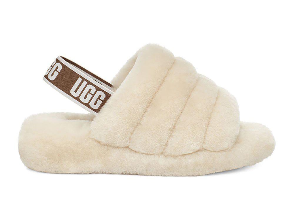 Chanclas UGG Pele Natural Mujer (37 - Beige)