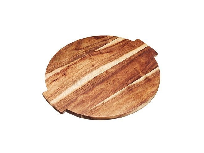 Artesà Lazy Plato giratorio de madera bandeja grande para servir sushi y aperitivos tabla pizza ideal cenas comidas familiares eventos 39 x 35 cm natural rotativa