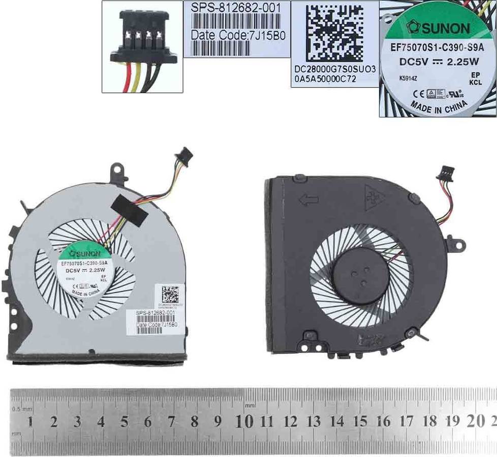 Ventilador para Portátil HP Envy M6-P M6-P113Dx DC28000G7F0