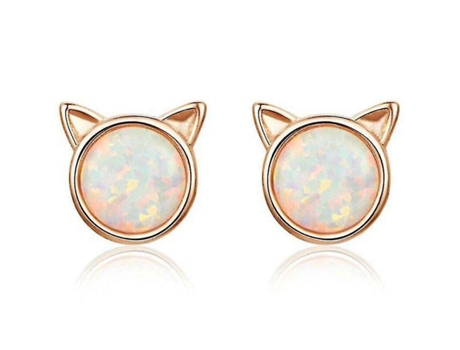 Pendientes Personalidad Femenina Silver Simple Fashion Opal Sterling Star