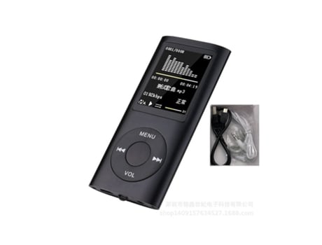 Lector MP3 Hifi Radio Pantalla Lcd Digital Fm Negro