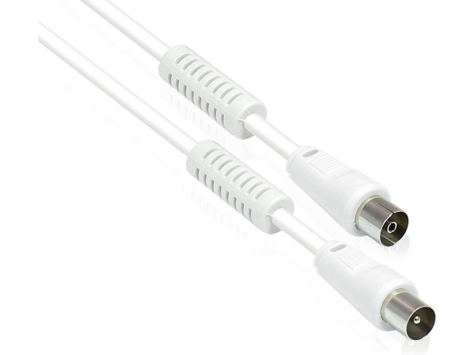 Cable de Antena ALCASA (Coaxial - 7.5 m - Blanco)