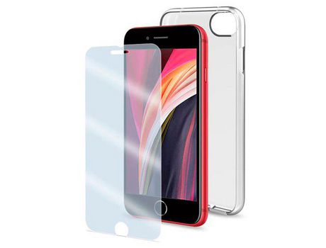 Funda CELLY Iphone Se 2020 Antibacterial Back Case&tempered Glass