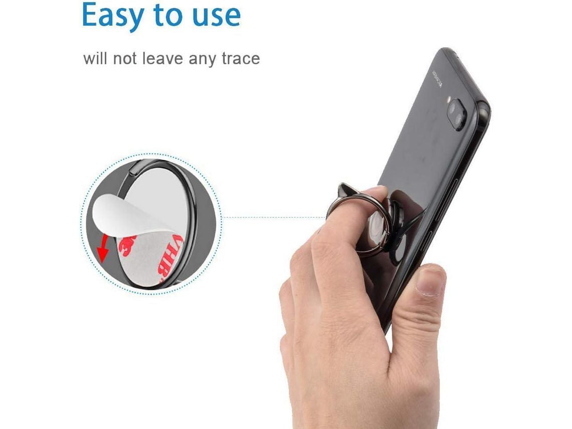 Soporte Universal para anillo de dedo para teléfono móvil, toma de Metal,  rotación de 360 grados