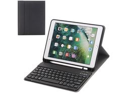 ELKUAIE Estuche con teclado para iPad con teclado normal sin luz de fondo cubierta inteligente tipo folio de cuero delgado para iPad 2020 / 2019-iPad 10.2 / Air 3 / Pro10.5