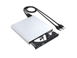 ELKUAIE Unidad de Cd/Dvd externa para ordenador portátil grabadora Usb portátil ultrafina Compatible con Mac Macbook Pro/Air Imac Desktop Windows 7/8/10/Xp