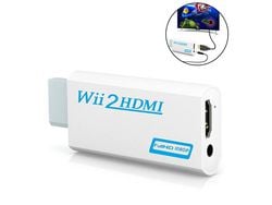 Adaptador convertidor de conector Wii a salida de audio y vídeo HDMI de 3,5 mm compatible con todos los modos de visualización de Wii CHRUI