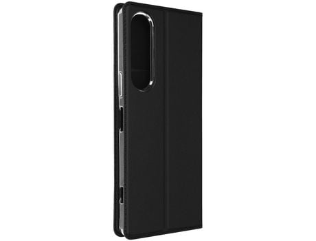 Carcasa para Sony Xperia 1 V Solapa Tarjetero Soporte vídeo DUX DUCIS Negro