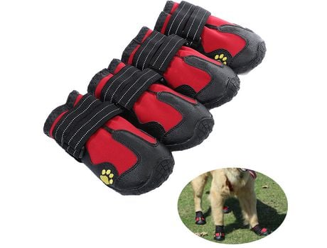 Zapatos Impermeables Para Perros Con Tiras Reflectantes Suela Antideslizante Resistente Botas Para Perros Ctores De Patas ELKUAIE 3#