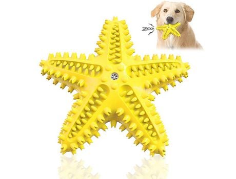 Juguete De Limpieza De Dientes De Palo, Juguetes Chirriantes Para Perros Al Aire Libre Con Forma De Estrella De Mar Para Masticadores Agresivos, Am...