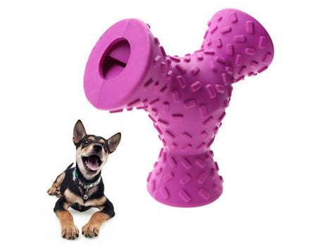 Chew Toys Iq Treat Dispensing Dog Toys Dispensador De Alimentos De 3 Agujeros Juguete Para Mascotas, Púrpura ZMDECQNA