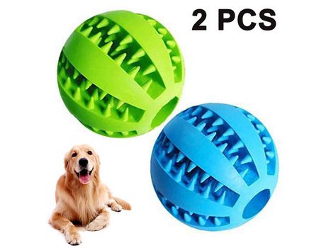 Pelota De Juguete Resistente A Mordidas, Alimentador De Alimentos Para Mascotas Para Perros, Bola De Limpieza De Dientes Para Masticar, Azul Oscuro...